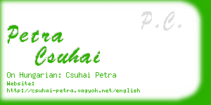 petra csuhai business card